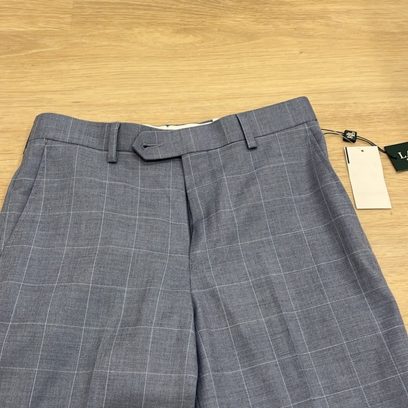 Lauren Ralph Lauren Big Boys Classic-Fit Blue Windowpane Suit Pants NWT - Picture 2 of 5